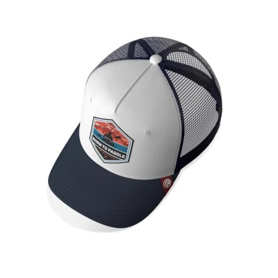 Casquette trucker blanc/bleu The Indian Face Born to Paddle 03-012-13-UN