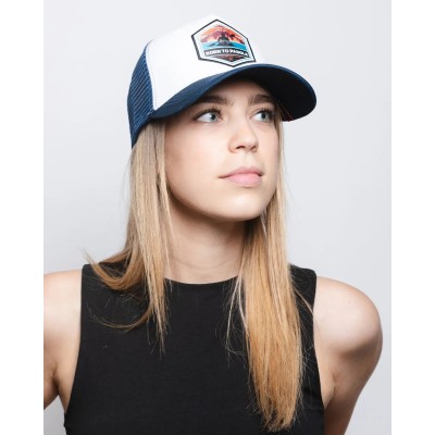 Casquette trucker blanc/bleu The Indian Face Born to Paddle 03-012-13-UN