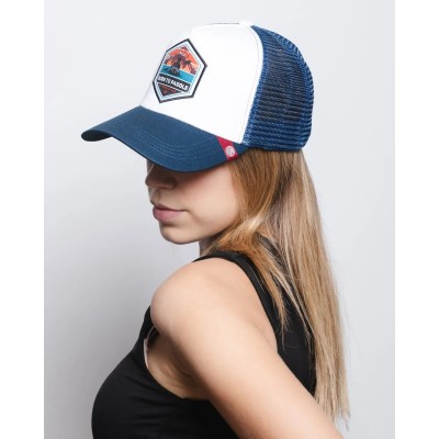 Casquette trucker blanc/bleu The Indian Face Born to Paddle 03-012-13-UN