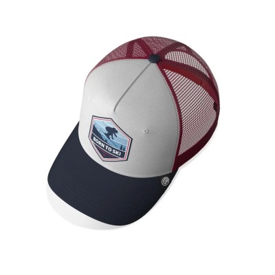 Casquette trucker multicolore The Indian Face Born to Ski 03-012-15