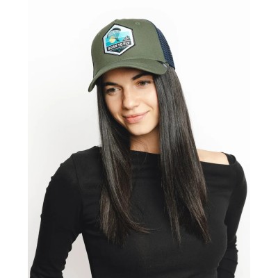 Casquette trucker multicolore The Indian Face Born to Fly 03-012-37