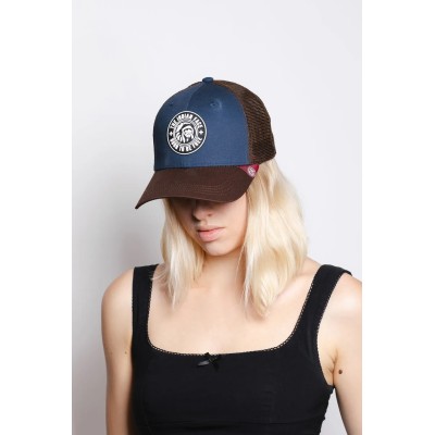 Casquette trucker BLEU/MARRON The Indian Face Born to be free 03-013-03