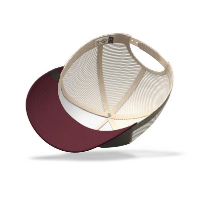 Casquette trucker Marron/Gris/Rouge The Indian Face Born to be free 03-013-07