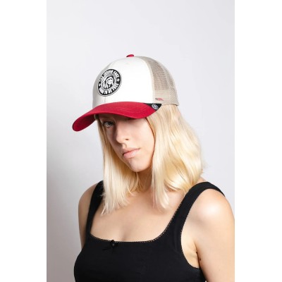 Casquette trucker Marron/Gris/Rouge The Indian Face Born to be free 03-013-07