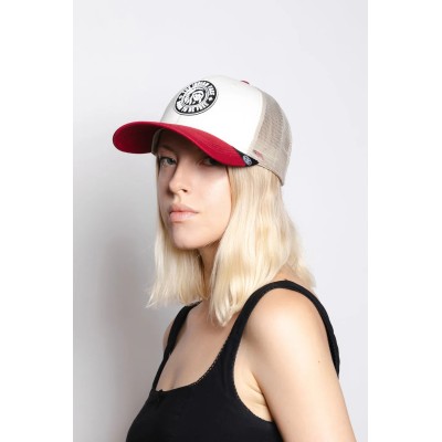 Casquette trucker Marron/Gris/Rouge The Indian Face Born to be free 03-013-07