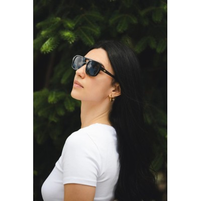 Lunettes de soleil noires HANUKEII CURAZAO HK-013-01