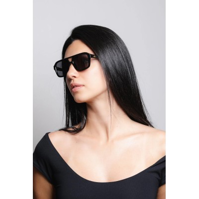 Lunettes de soleil noires HANUKEII CURAZAO HK-013-01