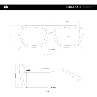 Lunettes de soleil Bleues HANUKEII CURAZAO HK-013-03