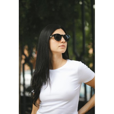 Lunettes de soleil noires HANUKEII MAURICIO HK-014-01