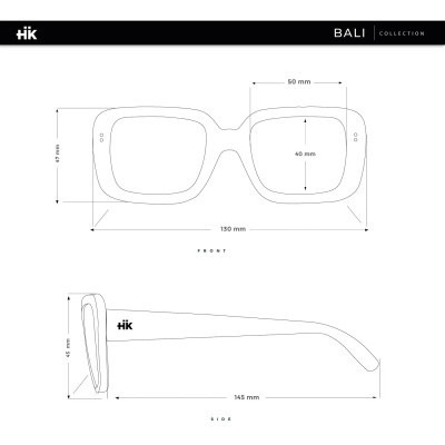 Lunettes de soleil noires HANUKEII BALI HK-024-01