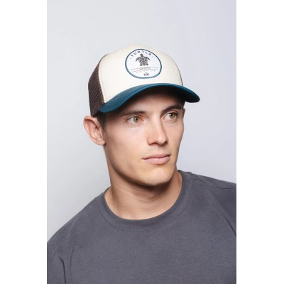 Casquette HANUKEII TURTLE Animal Soul Beige-Bleu HK-A05-24M01C01-UN