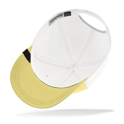 Casquette HANUKEII KANGAROO Animal Soul Jaune-Blanc HK-A05-24M01C04-UN