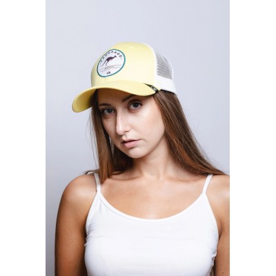 Casquette HANUKEII KANGAROO Animal Soul Jaune-Blanc HK-A05-24M01C04-UN