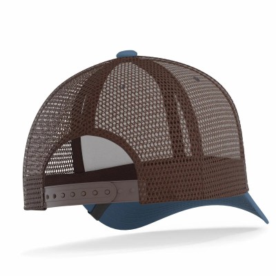 Casquette HANUKEII FOX Animal Soul Bleu-Marron HK-A05-24M01C07-UN