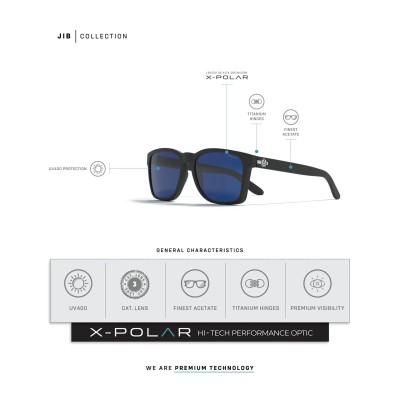 Lunettes de soleil ULLER JIB noir bleu UL-S18-02-UN