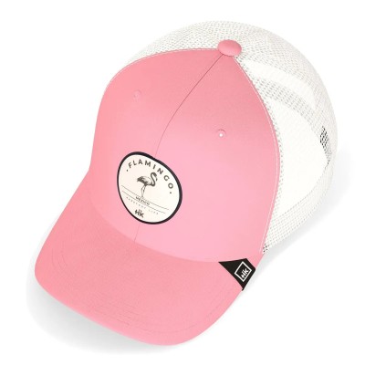 Casquette HANUKEII FLAMINGO Animal Soul Rose-Blanc HK-A05-24M01C11-UN