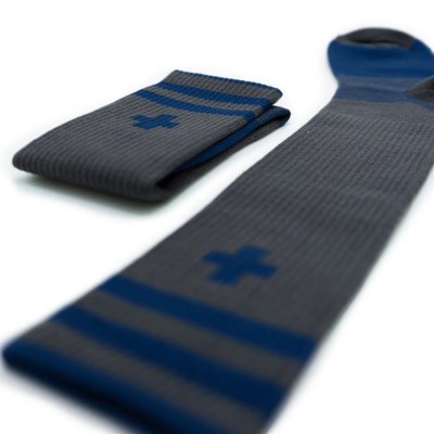 Chaussettes CREW gris et bleu The Indian Face® IF-A07-23M01C03-UN