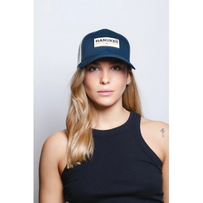 Casquette HANUKEII BAREFOOT Bleu-Blanc HK-A05-24M03C02-UN