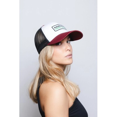 Casquette HANUKEII BAREFOOT Blanc-Rouge HK-A05-24M03C03-UN