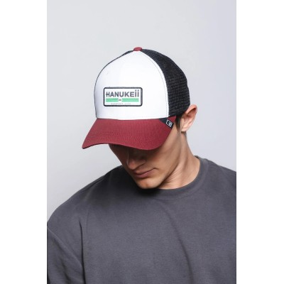 Casquette HANUKEII BAREFOOT Blanc-Rouge HK-A05-24M03C03-UN