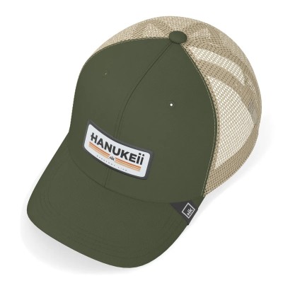 Casquette HANUKEII BAREFOOT Vert-Beige HK-A05-24M03C05-UN
