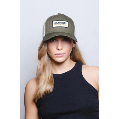 Casquette HANUKEII BAREFOOT Vert-Beige HK-A05-24M03C05-UN
