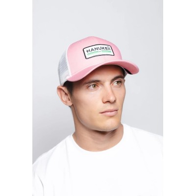 Casquette HANUKEII BAREFOOT Rose-Blanc HK-A05-24M03C11-UN