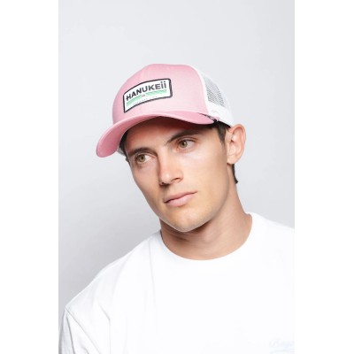 Casquette HANUKEII BAREFOOT Rose-Blanc HK-A05-24M03C11-UN
