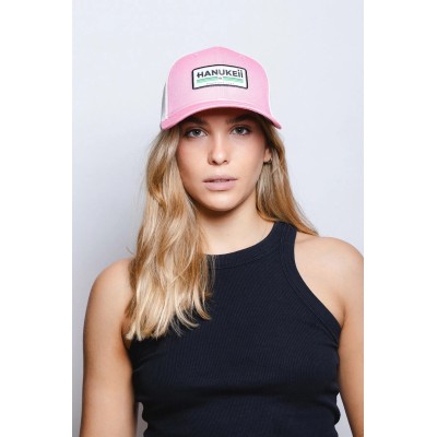 Casquette HANUKEII BAREFOOT Rose-Blanc HK-A05-24M03C11-UN