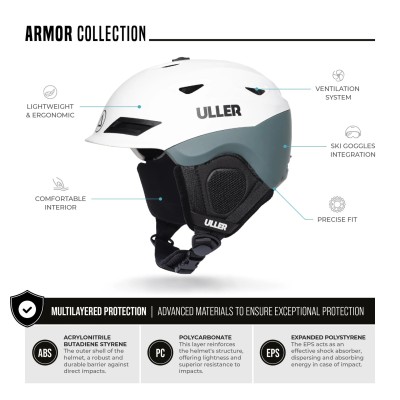Casque ski ULLER ARMOR Blanc UL-A04-23M01C04