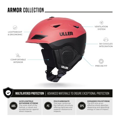 Casque ski ULLER ARMOR Rouge UL-A04-23M01C05