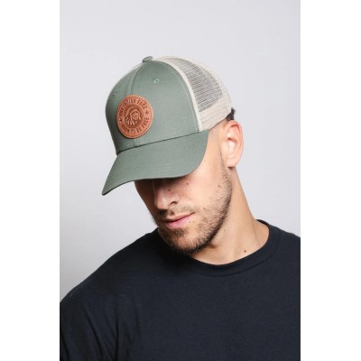 Casquette Trucker The Indian Face Born to Be Free Vert/Beige IF-A05-23M01C09