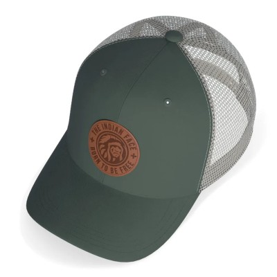 Casquette Trucker The Indian Face Born to Be Free Vert/Beige IF-A05-23M01C09