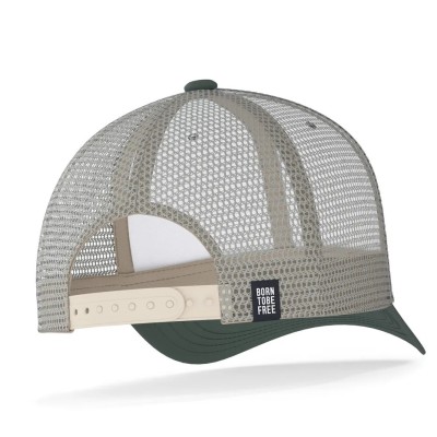 Casquette Trucker The Indian Face Born to Be Free Vert/Beige IF-A05-23M01C09