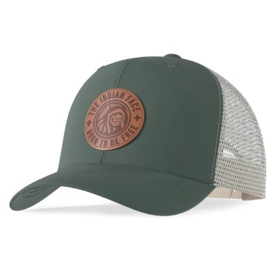 Casquette Trucker The Indian Face Born to Be Free Vert/Beige IF-A05-23M01C09
