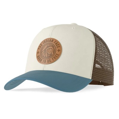Casquette Trucker The Indian Face Born to Be Free Beige/Bleu IF-A05-23M01C10