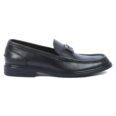 Mocassin homme en cuir noir élégant – MX-238-N
