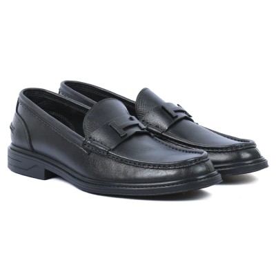 Mocassin homme en cuir noir élégant – MX-238-N