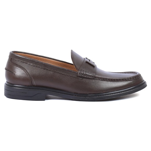 MOCASSIN HOMME EN CUIR MARRON