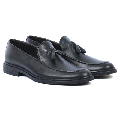 Mocassin homme en cuir noir élégant – MX-220-N