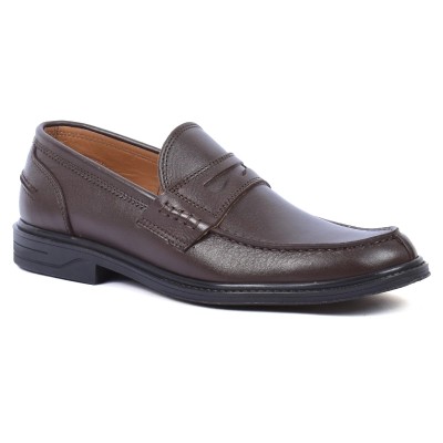 Mocassin homme en cuir élégant marron – MX-245-M