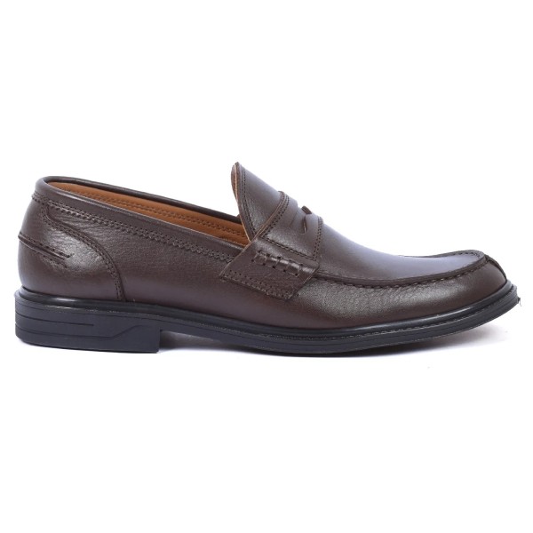 MOCASSIN HOMME EN CUIR MARRON
