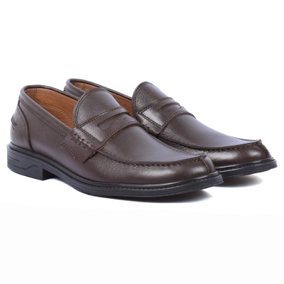 Mocassin homme en cuir élégant marron – MX-245-M