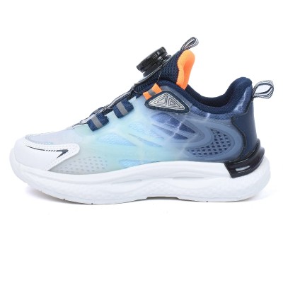 Basket de sport enfant bleu marine et orange LC6362-OR