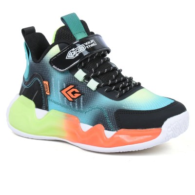 Basket enfant dégradé turquoise et semelle orange LIX35284S-N-VT