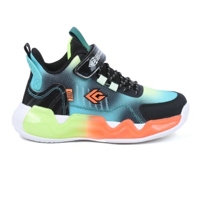 Basket enfant dégradé turquoise et semelle orange LIX35284S-N-VT