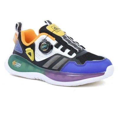 Basket enfant bleue et noire avec fermeture à molette LIX45035NS-BBP