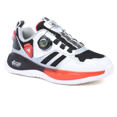 Basket enfant argent et blanche fermeture rapide LIX45035NS-N