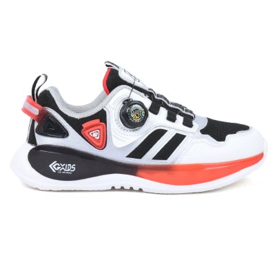 Basket enfant argent et blanche fermeture rapide LIX45035NS-N