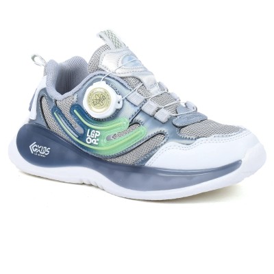 Basket enfant grise et détails verts molette LIY35048NS-G